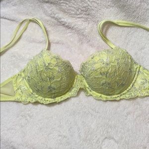 Yellow Lace Pink VS bra